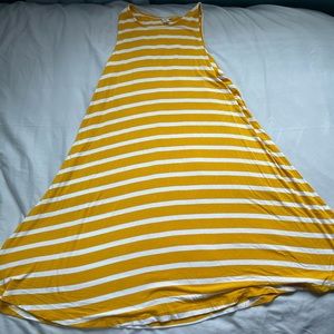 Yellow Striped tank top sundress
